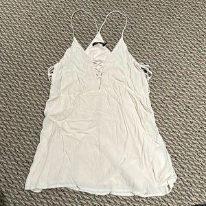 Pale pink cutout tank top